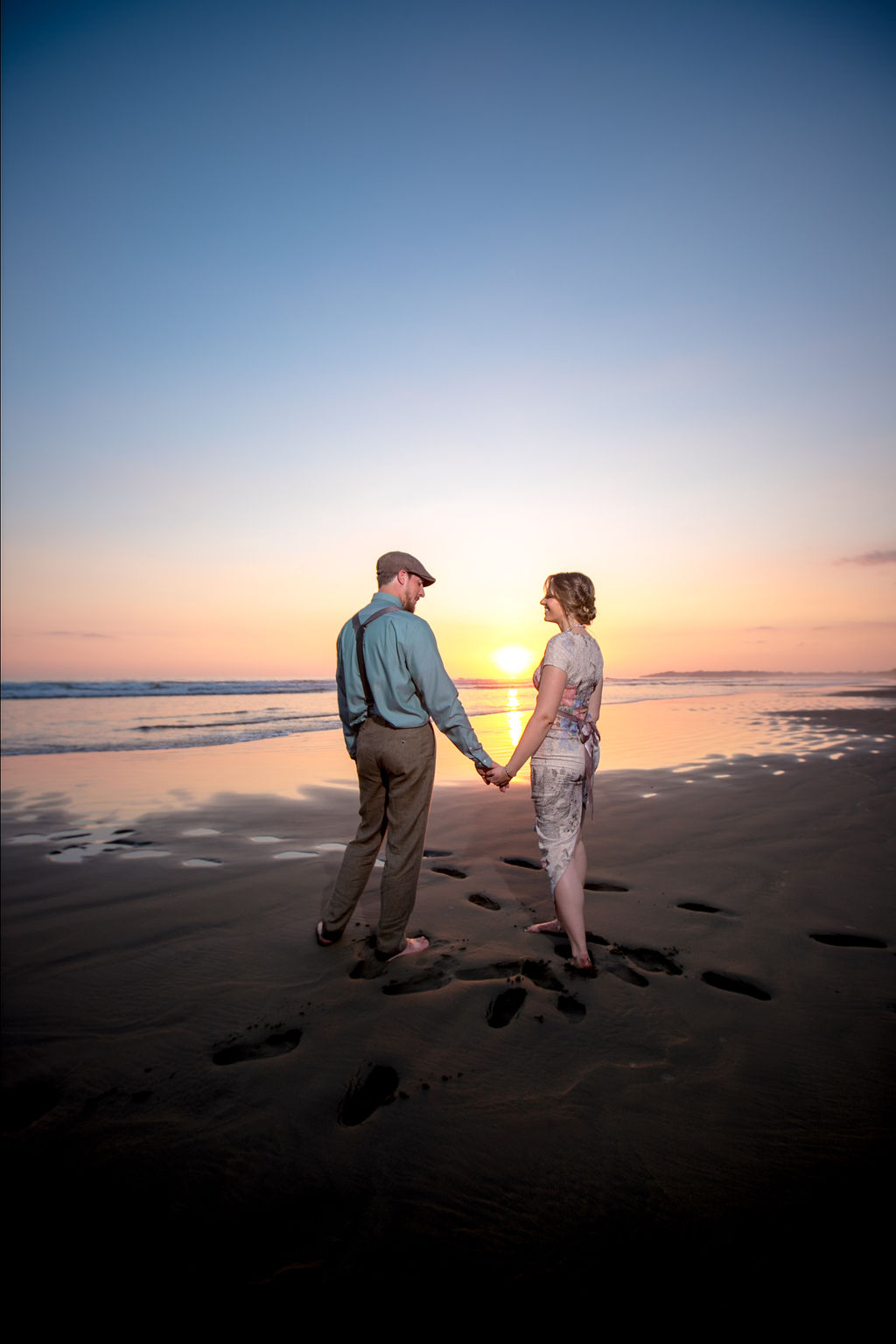 elope at sunset beach costa rica